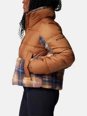 Columbia Leadbetter Point II Print Sherpa Hybrid női átmeneti kabát barna színben 3