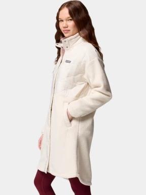 Columbia Cloud Point Long Fleece női átmeneti kabát homok színben 3