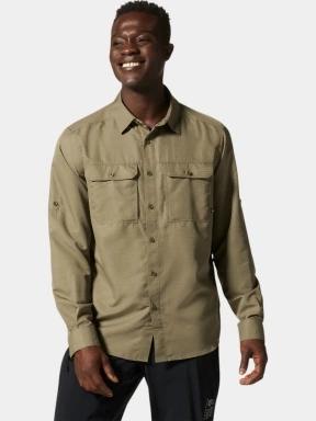 Mountain Hardwear Canyon Long Sleeve Shirt férfi túraing zöld színben 1