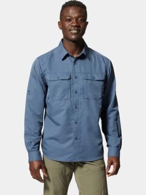 Mountain Hardwear Canyon Long Sleeve Shirt férfi túraing kék színben 1