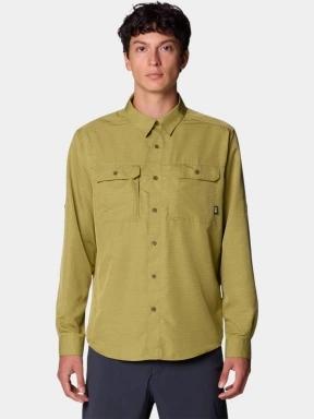 Mountain Hardwear Canyon Long Sleeve Shirt férfi hosszú ujjú túraing zöld színben 1