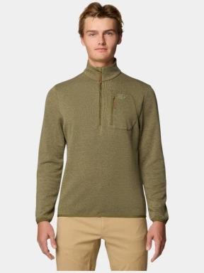 Mountain Hardwear Route Out 1/2 Zip férfi pulóver zöld színben 1