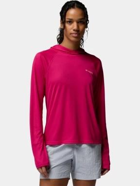 Columbia Tidal Tee II Hoodie női hosszú ujjú sport póló magenta színben 1