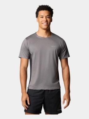 Columbia Three Pitch Short Sleeve Crew férfi rövid ujjú sport póló szürke színben 1