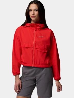 Columbia Spire Valley Cropped Windbreaker női széldzseki piros színben 1