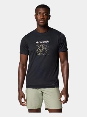 Columbia Zero Rules Light Short Sleeve Graphic Crew férfi rövid ujjú sport póló fekete színben 1