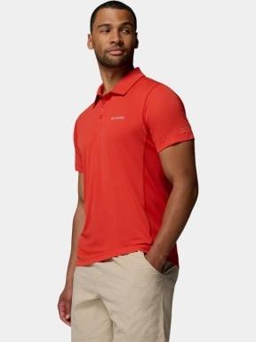 Columbia Zero Rules Light Polo férfi galléros sport póló piros színben 3