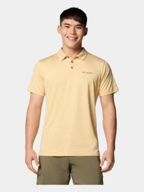 Columbia Tech Trail Utility Polo férfi galléros póló sárga színben 1