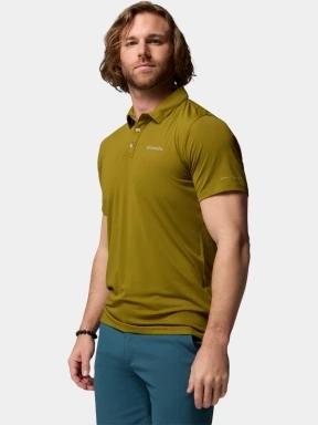 Columbia Tech Trail Utility Polo férfi galléros sport póló zöld színben 3