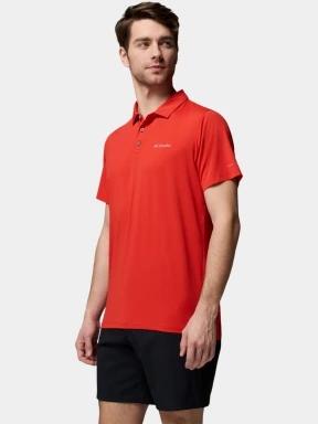 Columbia Tech Trail Utility Polo férfi galléros sport póló piros színben 3
