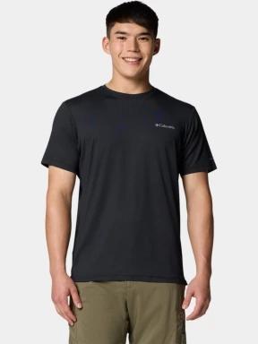 Columbia Tech Trail Utility Short Sleeve Crew férfi rövid ujjú sport póló fekete színben 1