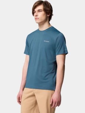 Columbia Tech Trail Utility Short Sleeve Crew férfi rövid ujjú sport póló kék színben 3