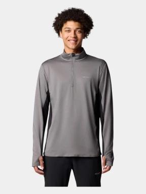 Columbia Three Pitch Half Zip férfi hosszú ujjú sport póló szürke színben 1