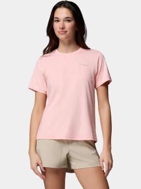 Columbia Wild Springs Short Sleeve Shirt női rövid ujjú sport póló rózsaszín színben 1