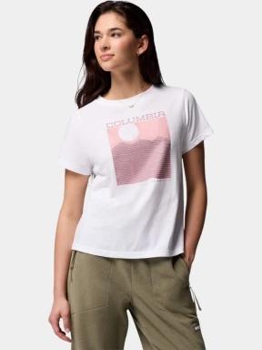 Columbia Rolling Bend Graphic Short Sleeve Shirt női rövid ujjú póló fehér színben 1