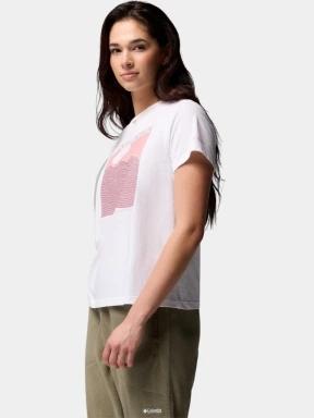Columbia Rolling Bend Graphic Short Sleeve Shirt női rövid ujjú póló fehér színben 3