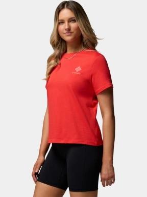 Columbia Rolling Bend Graphic Short Sleeve Shirt női rövid ujjú póló piros színben 3