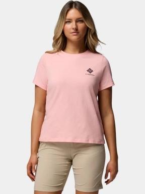 Columbia Rolling Bend Graphic Short Sleeve Shirt női rövid ujjú póló rózsaszín színben 1