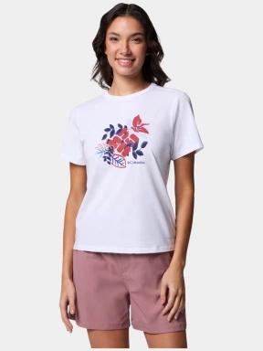 Columbia Sun Trek Graphic Short Sleeve III női rövid ujjú sport póló fehér színben 1