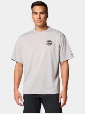 Columbia Cedar Trail Graphic Tee férfi rövid ujjú sport póló szürke színben 1