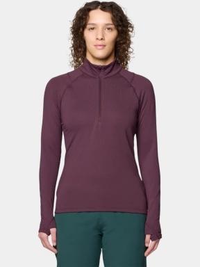 Mountain Hardwear Crater Lake Heavyweight Long Sleeve Half Zip női polár pulóver bordó színben 1