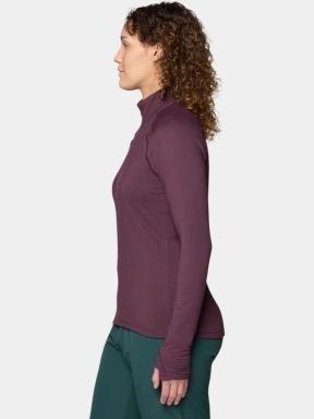 Mountain Hardwear Crater Lake Heavyweight Long Sleeve Half Zip női polár pulóver bordó színben 3