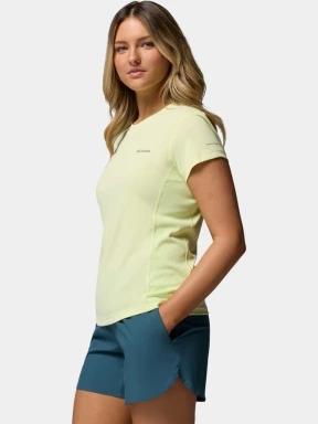 Columbia Zero Rules Light Short Sleeve Crew női rövid ujjú sport póló sárga színben 3