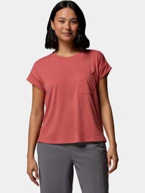 Columbia Daniela Falls Short Sleeve Shirt női rövid ujjú póló piros színben 1