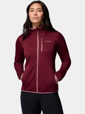 Columbia Essential Hike Grid Fleece Full Zip női polár pulóver piros színben 1