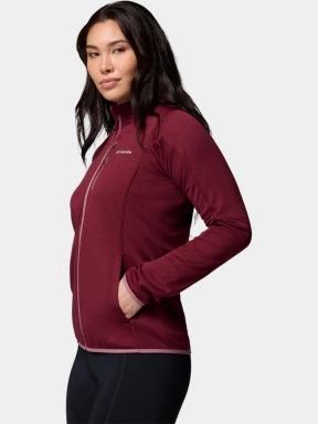 Columbia Essential Hike Grid Fleece Full Zip női polár pulóver piros színben 3