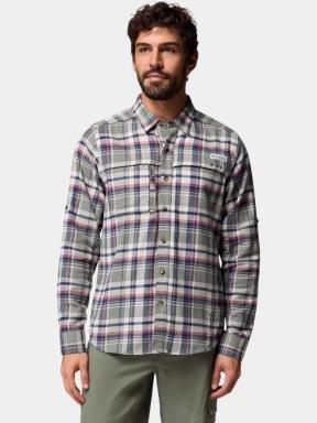 Columbia Wild Cast Flannel Shirt férfi hosszú ujjú túraing zöld színben 1