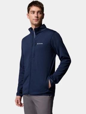 Columbia Essential Hike Grid Fleece Full Zip férfi polár pulóver kék színben 3