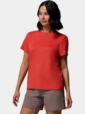 Columbia Parsons Point Short Sleeve Logo Tee női rövid ujjú sport póló piros színben 3