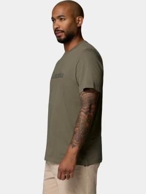 Columbia CSC Basic Logo Tee férfi rövid ujjú póló zöld színben 3