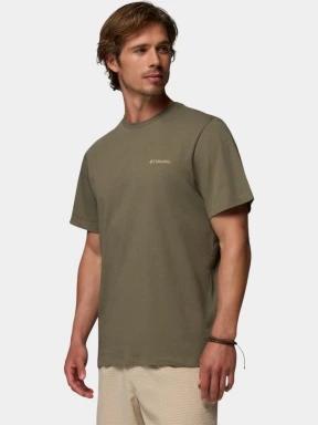 Columbia CSC Logo Back Tee férfi rövid ujjú póló zöld színben 3