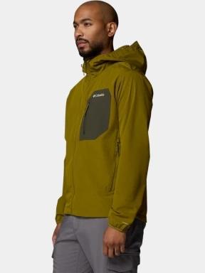 Columbia Tall Heights III Hooded Softshell férfi hibrid felső zöld színben 3