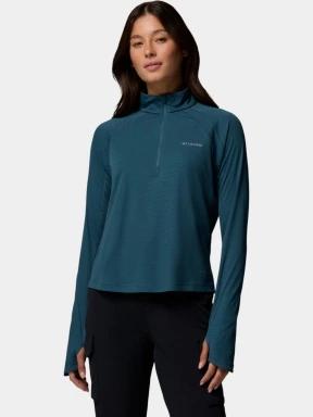Columbia Stealth Spring Long Sleeve Half Zip Tee női hosszú ujjú sport póló kék színben 1