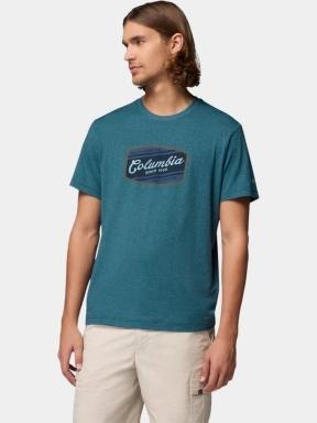 Columbia Parsons Point Short Sleeve Graphic Tee férfi rövid ujjú sport póló kék színben 1