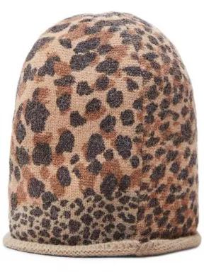 Desigual HAT_ANIMAL PATCH GORRO női kötött sapka barna színben 3