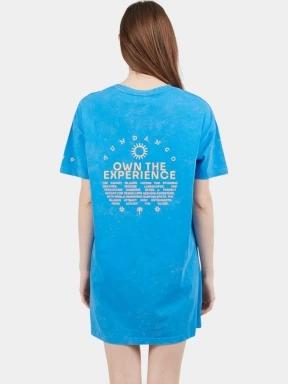 Fundango Swell Tee Dress női pólóruha kék színben 3