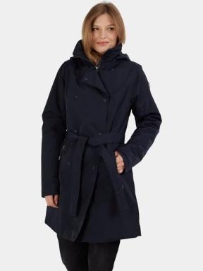 Fundango Charlotte Trenchcoat női ballonkabát sötétkék színben 1