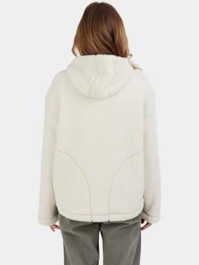Fundango Juniper Pile Jacket női kapucnis pulóver fehér színben 3