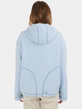 Fundango Juniper Pile Jacket női kapucnis pulóver világoskék színben 3