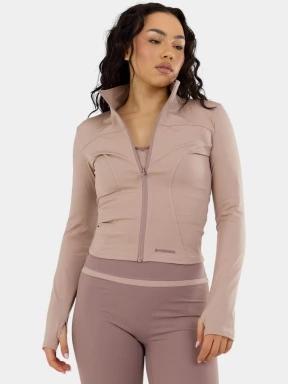Fundango Flop Zip Up Top női hosszú ujjú sport póló rózsaszín színben 1