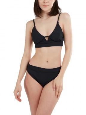 Fundango Sahara V-neck Cami Top női bikini felső fekete színben 1