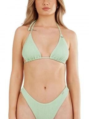 Fundango Innisfil Triangle Jacquard Top női bikini felső zöld színben 1