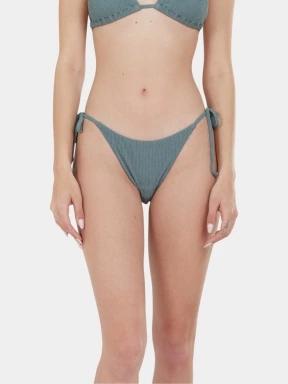 Fundango Innisfil II Tie-side Jacquard Bottom női bikini alsó zöld színben 1