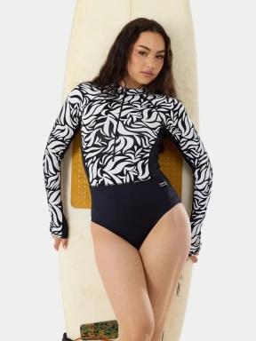 Fundango Dolphin Long Sleeve Suit női fürdőruha fekete színben 1