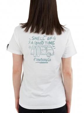 Fundango Bolton T-shirt női rövid ujjú póló fehér színben 3