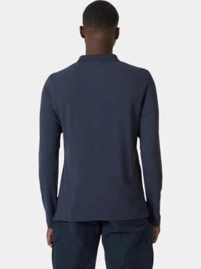 Helly Hansen Crewline Ls Polo férfi hosszú ujjú póló sötétkék színben 3